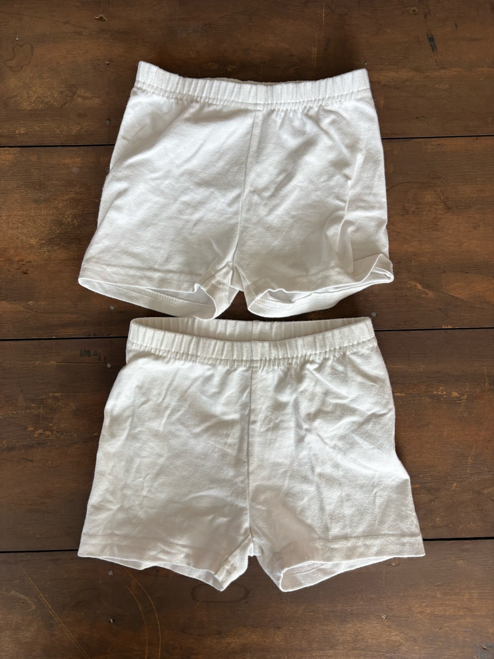 Hanna Andersson Toddler Tumble Shorts in White, Pair of Two
